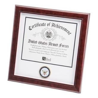 U.S. Navy Medallion Certificate Frame 8-Inches by 10-Inches The Military Gift Store