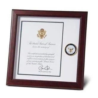 U.S. Navy Medallion Presidential Memorial Certificate Frame. The Military Gift Store