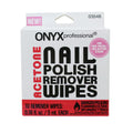 Onyx Professional 2-in-1 Acetone Remover Wipes, 10 Piece
