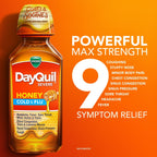 Vicks DayQuil Severe Liquid Medicine, Cold, Cough & Flu, over-the-Counter Medicine, Honey, 12 Oz