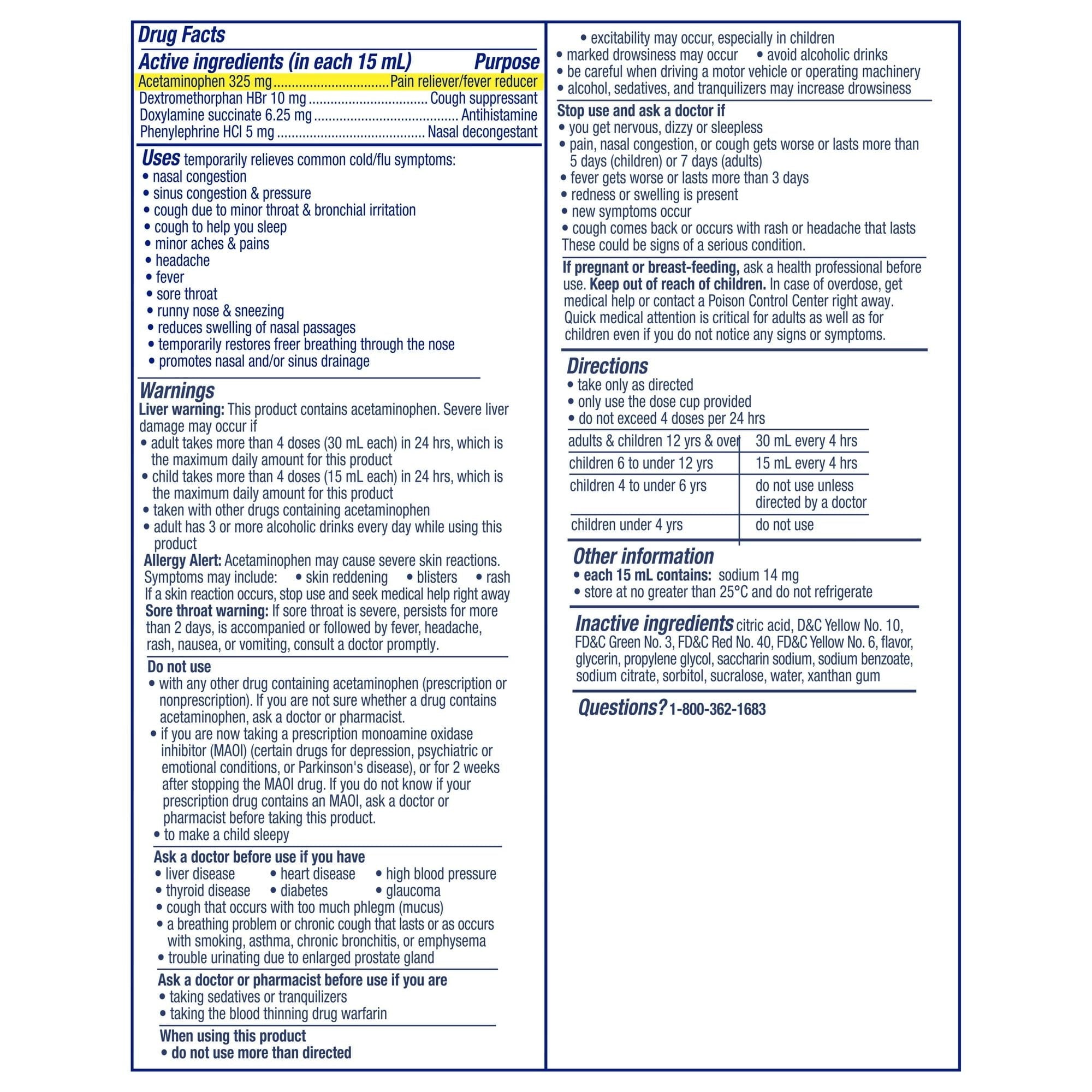 Vicks NyQuil Severe Liquid Medicine, Cold, Cough & Flu, Over-the-Counter Medicine, Honey, 12 oz