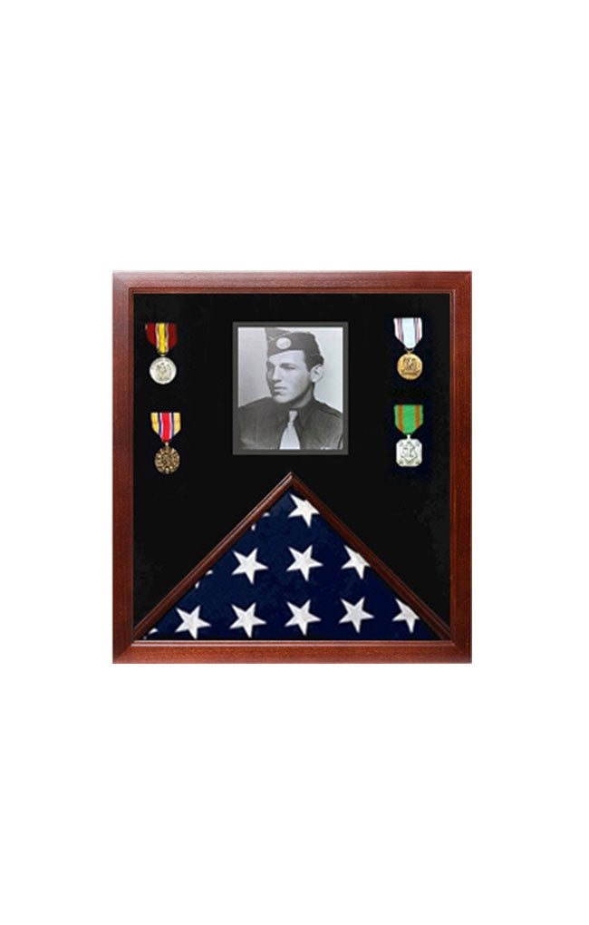Military Photo Flag and Medal Display Case The Military Gift Store