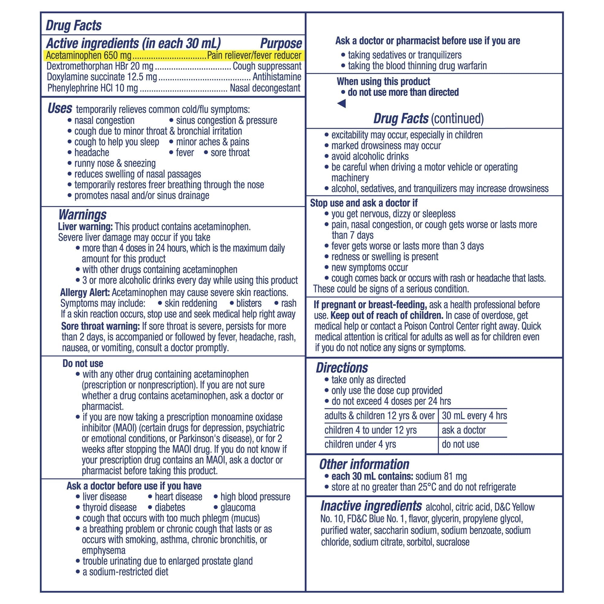 Vicks NyQuil Severe Vapocool Cold, Flu + Congestion, Liquid over-The-Counter Medicine, 12 fl oz