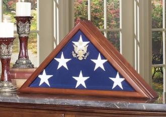 Sergeant Flag Display Case The hand rubbed walnut finish The Military Gift Store