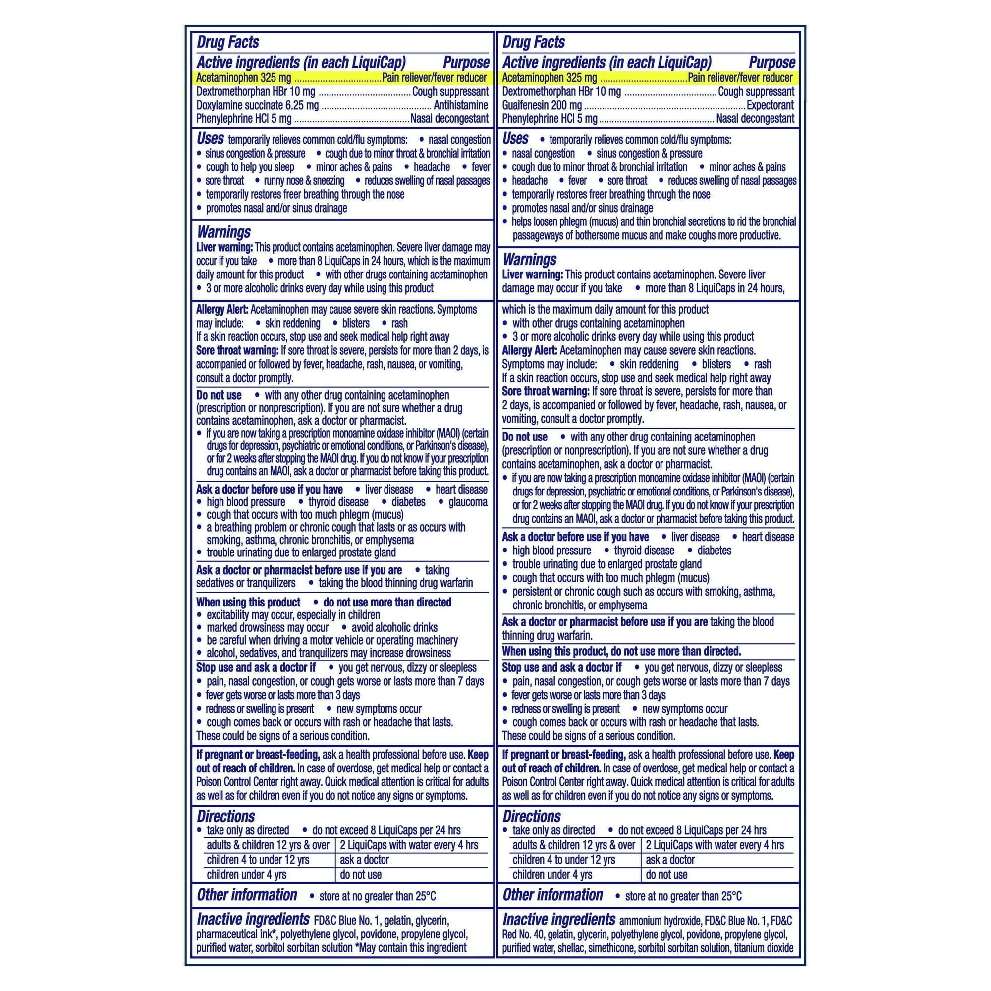 Vicks DayQuil & NyQuil Severe Liquicaps, Cough, Cold & Flu Relief, over-the-Counter Medicine, 48 Ct