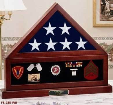 Flags Connections Combination Flag Display Case Shadow Box, Flag medal pedestal The Military Gift Store