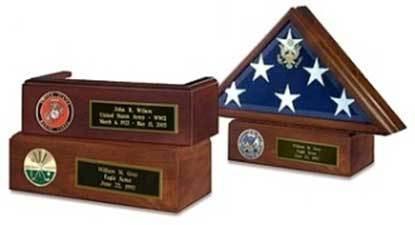 Flags Connections Veteran Flag Case and Pedestal With Medallion The Military Gift Store