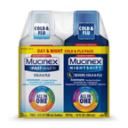 Maximum Strength Mucinex Fast-Max Cold & Flu and Nightshift Severe Cold & Flu All-in-One Multi Symptom Relief Liquid - 2 x 6 fl oz