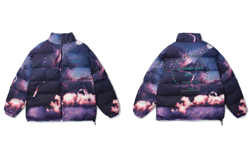 Star digital printing down jacket