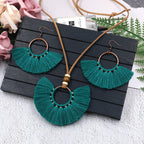Fringed Necklace Earring Set