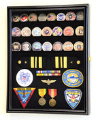 Challenge Coin/Medals/Pins/Badges/Ribbons/Insignia/Buttons Chips Combo Display Case Box The Military Gift Store