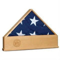 Oak US Flag Display Case with Engraved US Army Emblem The Military Gift Store