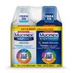 Maximum Strength Mucinex Fast-Max Cold & Flu and Nightshift Severe Cold & Flu All-in-One Multi Symptom Relief Liquid - 2 x 6 fl oz