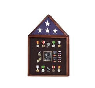 Flag and Badge display cases, Flag and Photo Frame - Oak The Military Gift Store