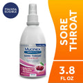 Mucinex? InstaSoothe Sore Throat + Pain Relief Sore Throat Spray. Powerful sore throat relief with soothing cherry flavor.