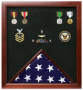 Military Flag and Medal Display Case - Cherry The Military Gift Store