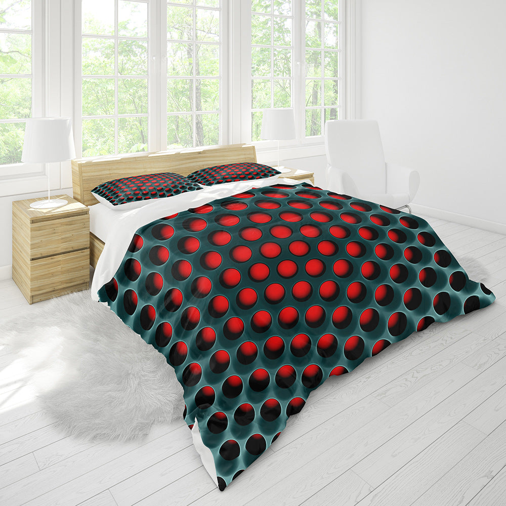 Home textile three-piece honeycomb duvet cover Pi-Mart