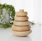 Children's Puzzle Wooden Folding Music Set Column, Rainbow Tower Ring, Large Early Childhood Education Toy Wood Pi-Mart