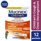 Mucinex Children's Cough Medicine & Expectorant for Kids, OTC Relief, Orange Cr¨¨me Flavor Mini-Melts, 12 ct