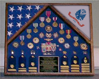 Marine Corps 2 Flag Shadow Box Display Case. The Military Gift Store