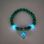 Glow In The Dark Natural Stone Bracelet Pi-Mart