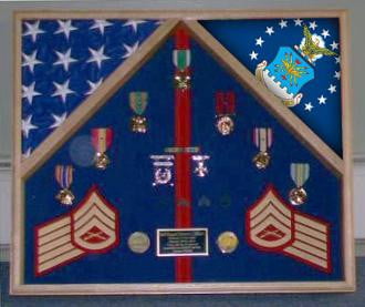 Navy Flag Case For 2 Flags And Medals 2 Flag Navy flag display case The Military Gift Store