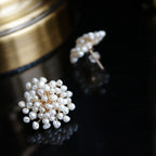 Female Fashion Temperament Earrings, Natural Freshwater Pearl Snowflake Earrings Pi-Mart