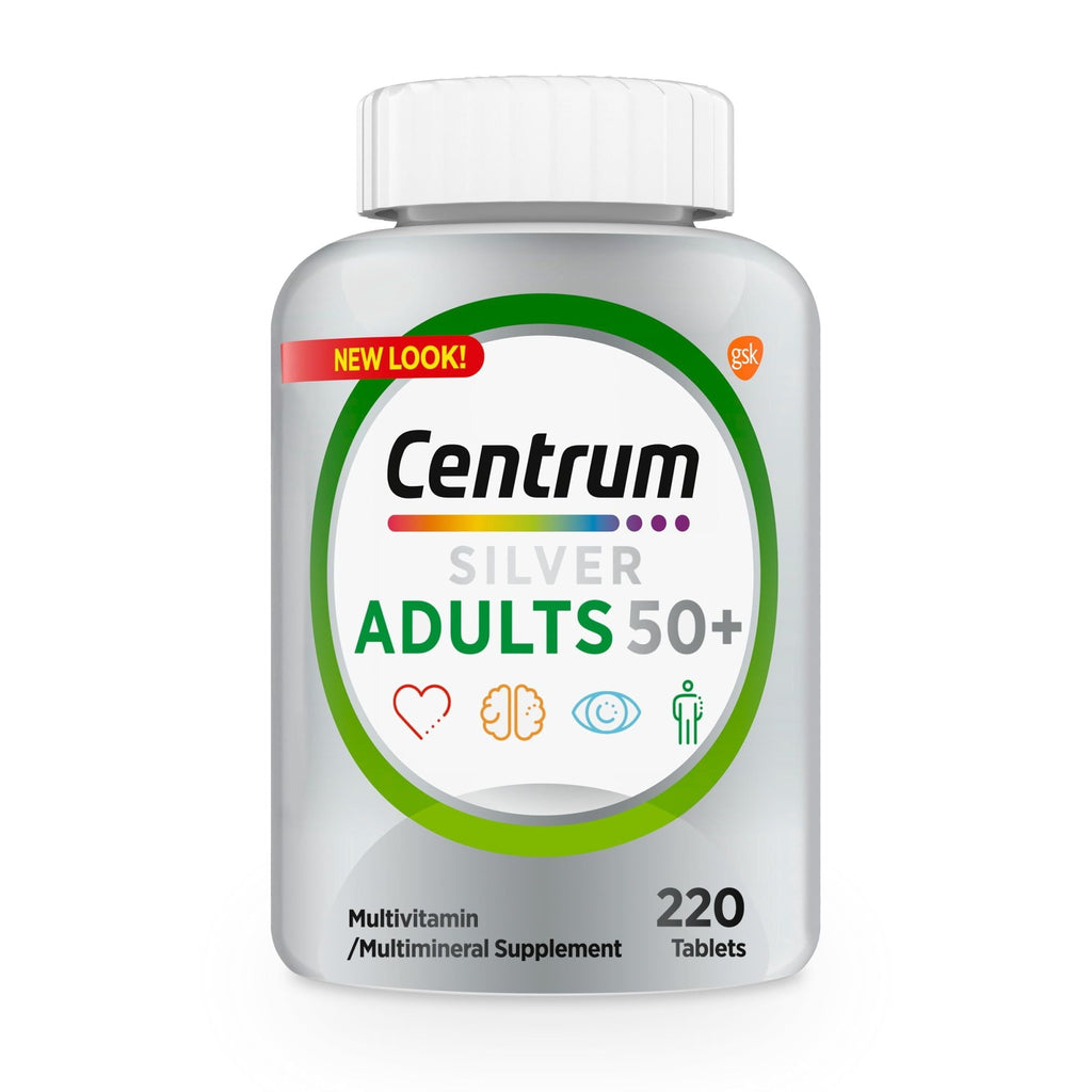 Centrum Silver Multivitamin for Adults 50 Plus; Multimineral Supplement; 220 Count EasyOptionXY LLC
