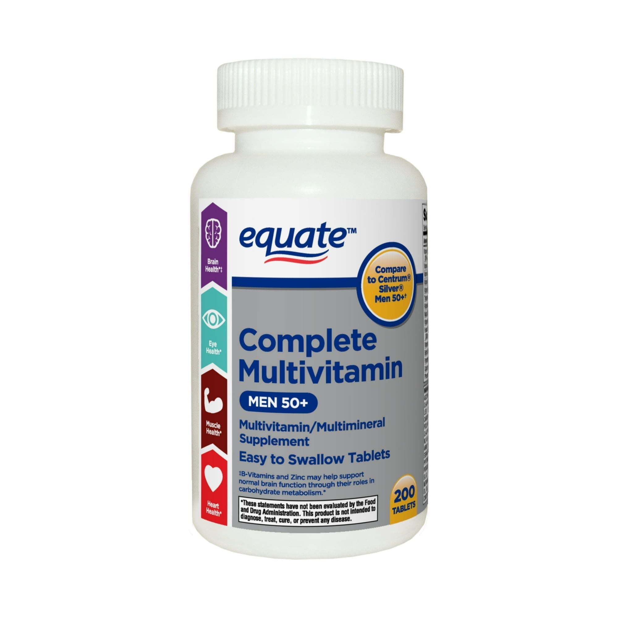 Equate Complete Multivitamin/Multimineral Supplement Tablets; 200 Count EasyOptionXY LLC