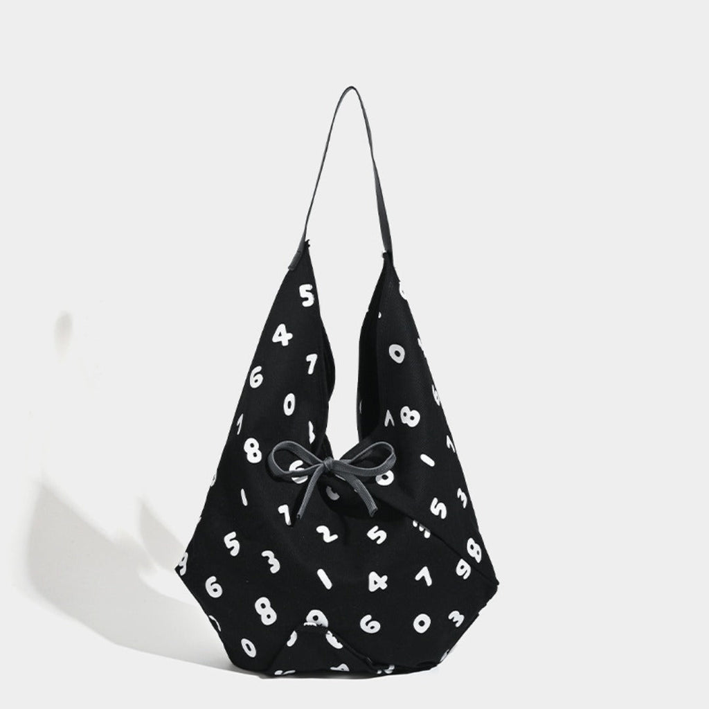 Hobo tote bag, simple digital printed canvas bag, versatile slouchy bag, shoulder bag bag - SJB-DIAMOND ELITES