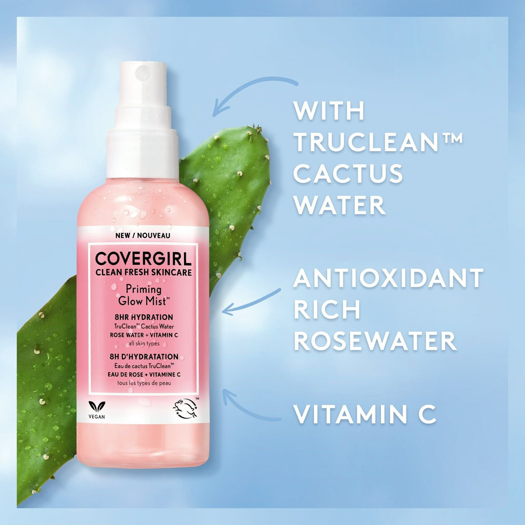 COVERGIRL Clean Fresh Skincare Priming Glow Face Mist, 3.3 fl oz EasyOptionXY LLC