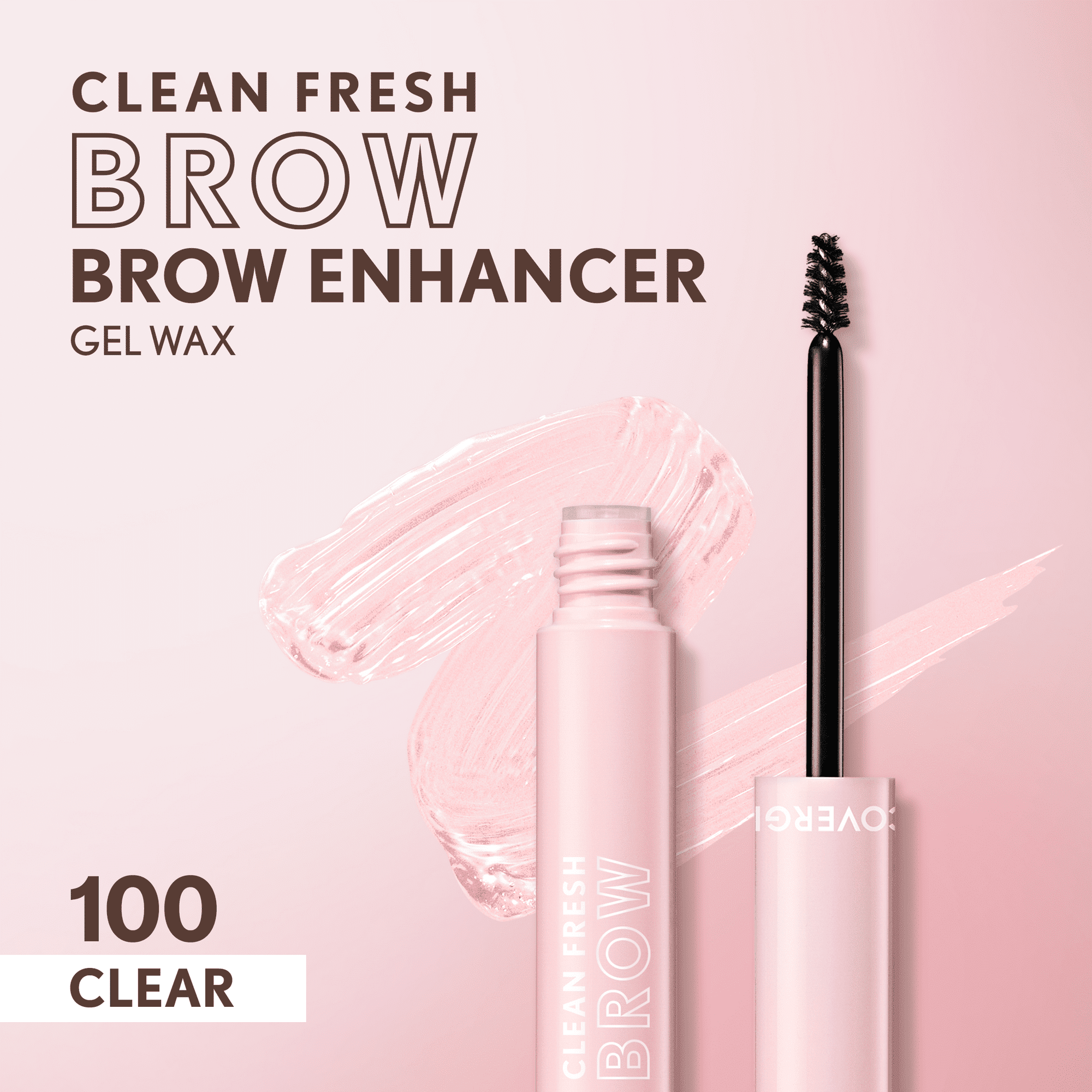 COVERGIRL Clean Fresh Brow Enhancer Gel Wax, Clear 100, 0.18 fl oz