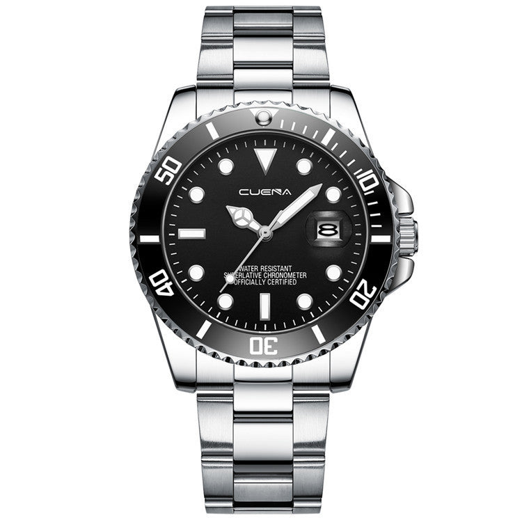Quartz Watch Steel Band Calendar Fashion Pi-Mart