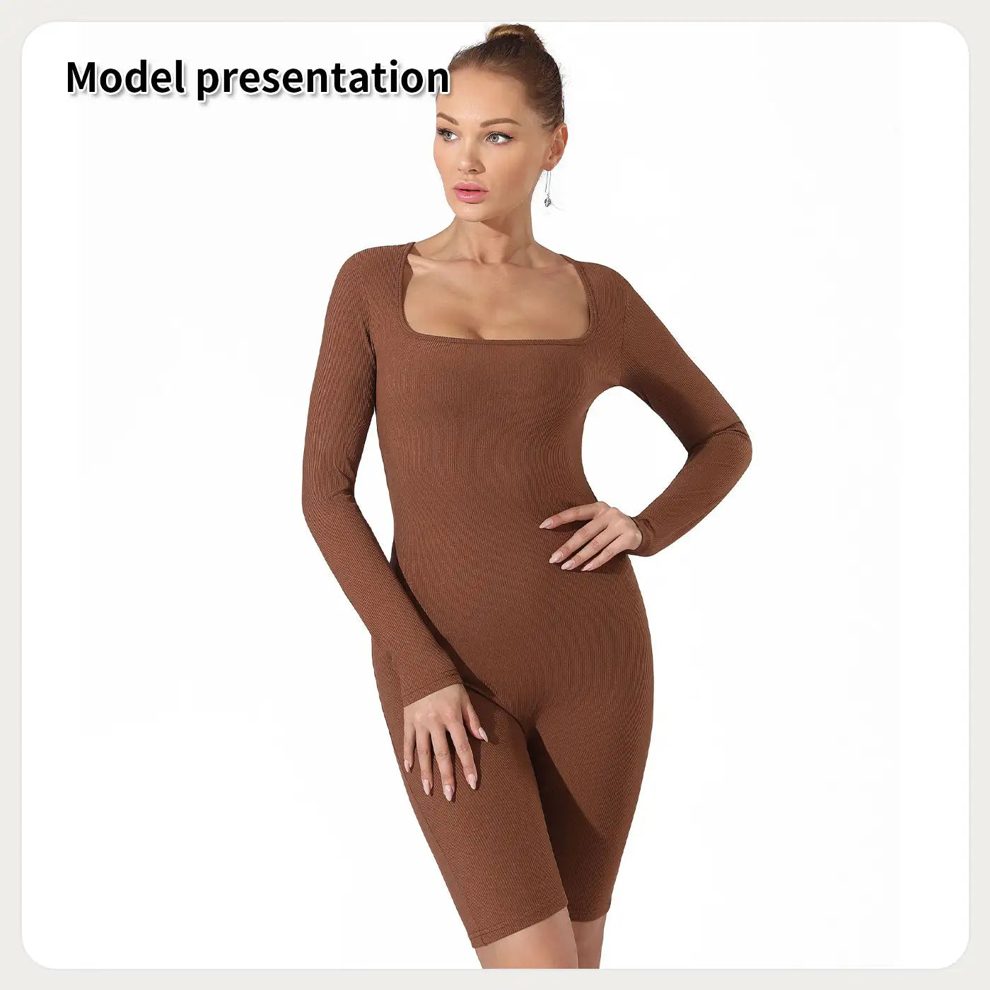 Women's Fashion Simple Solid Color Bodysuit - SJB-DIAMOND ELITES