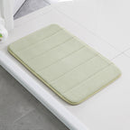 Home Bath Mat Coral Fleece Bathroom Carpet Water Absorption Non-slip Memory Foam Absorbent Washable Rug Toilet Floor Mat Pi-Mart