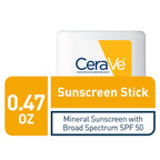 Sunscreen Stick SPF 50 by CeraVe for Unisex - 0.47 oz Sunscreen