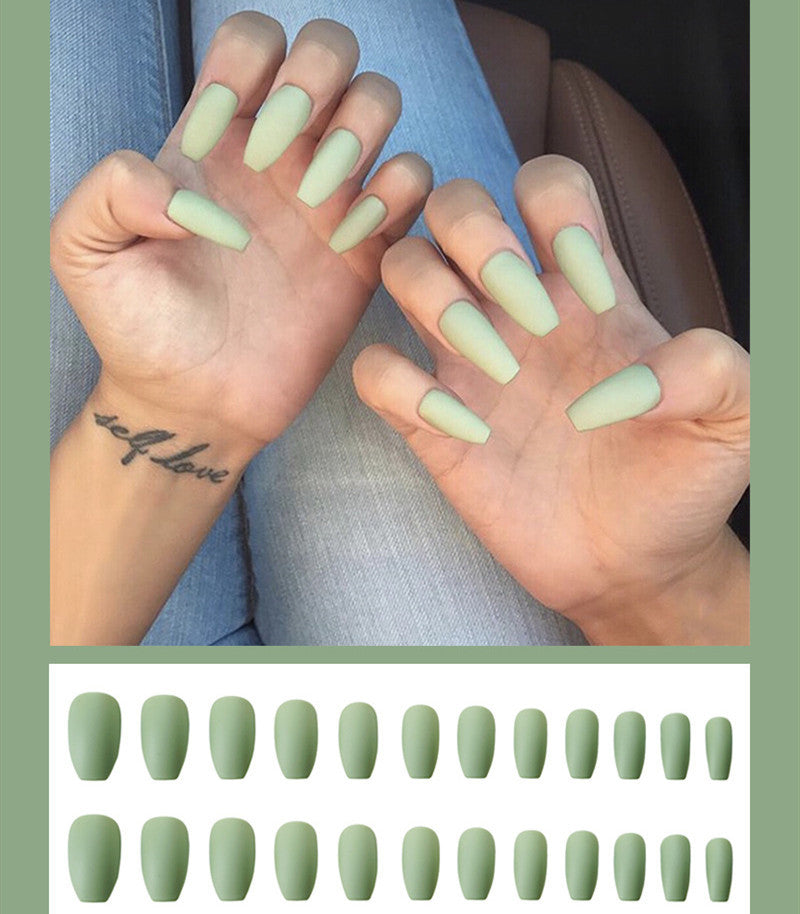 Frosted ballet fake nails Pi-Mart