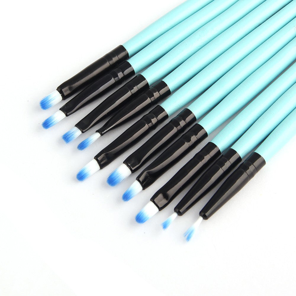 Professional 32Pcs Makeup Brush Foundation Eye Shadows Powder Blue Make Up Brushes Tools Cosmetic Bag pincel maquiagem Brushes Pi-Mart