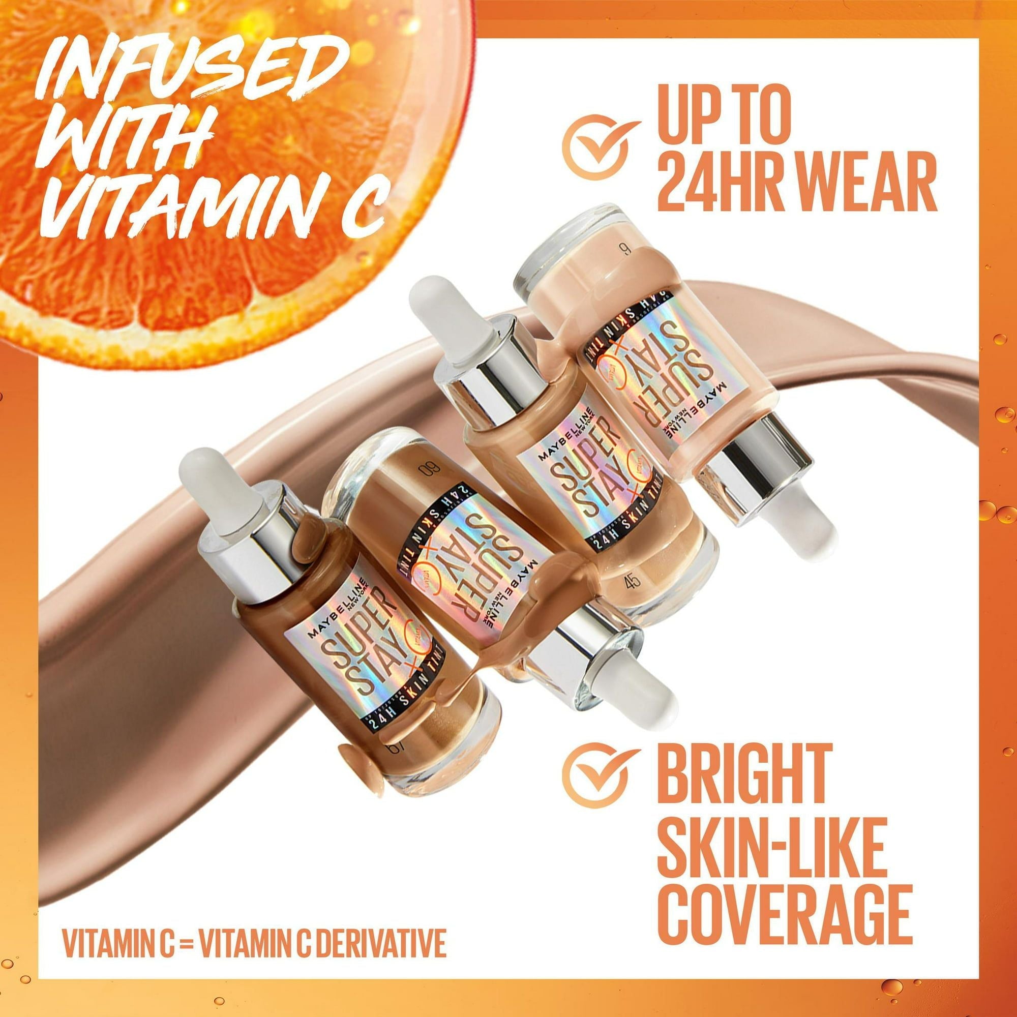 Maybelline Super Stay Super Stay Up to 24HR Skin Tint with Vitamin C, 120, 1 fl oz EasyOptionXY LLC