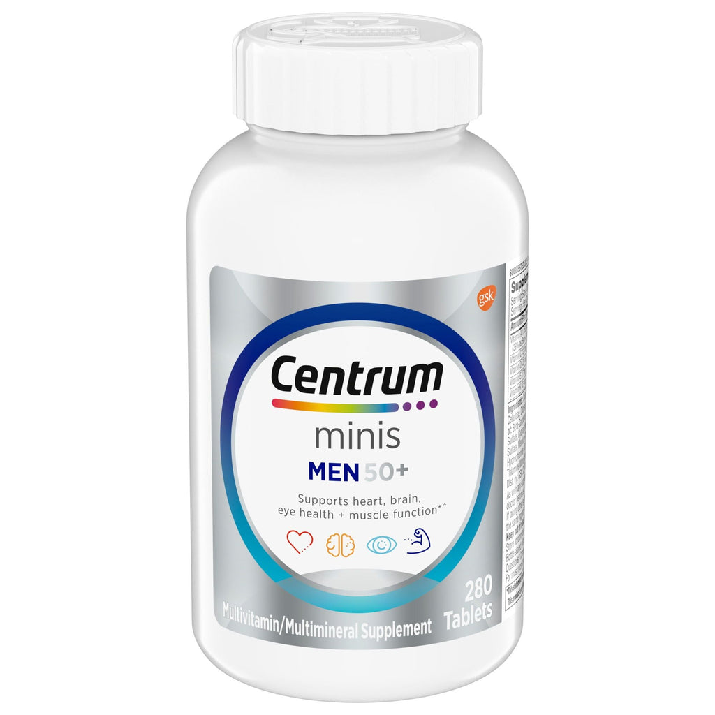 Centrum Minis Silver Multivitamins for Men Over 50; Multimineral Supplement; 280 Count EasyOptionXY LLC