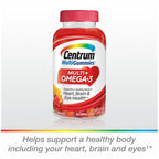 Centrum Adult Multivitamin With Omega 3 Gummies; Fruit Flavors; 100 Count EasyOptionXY LLC