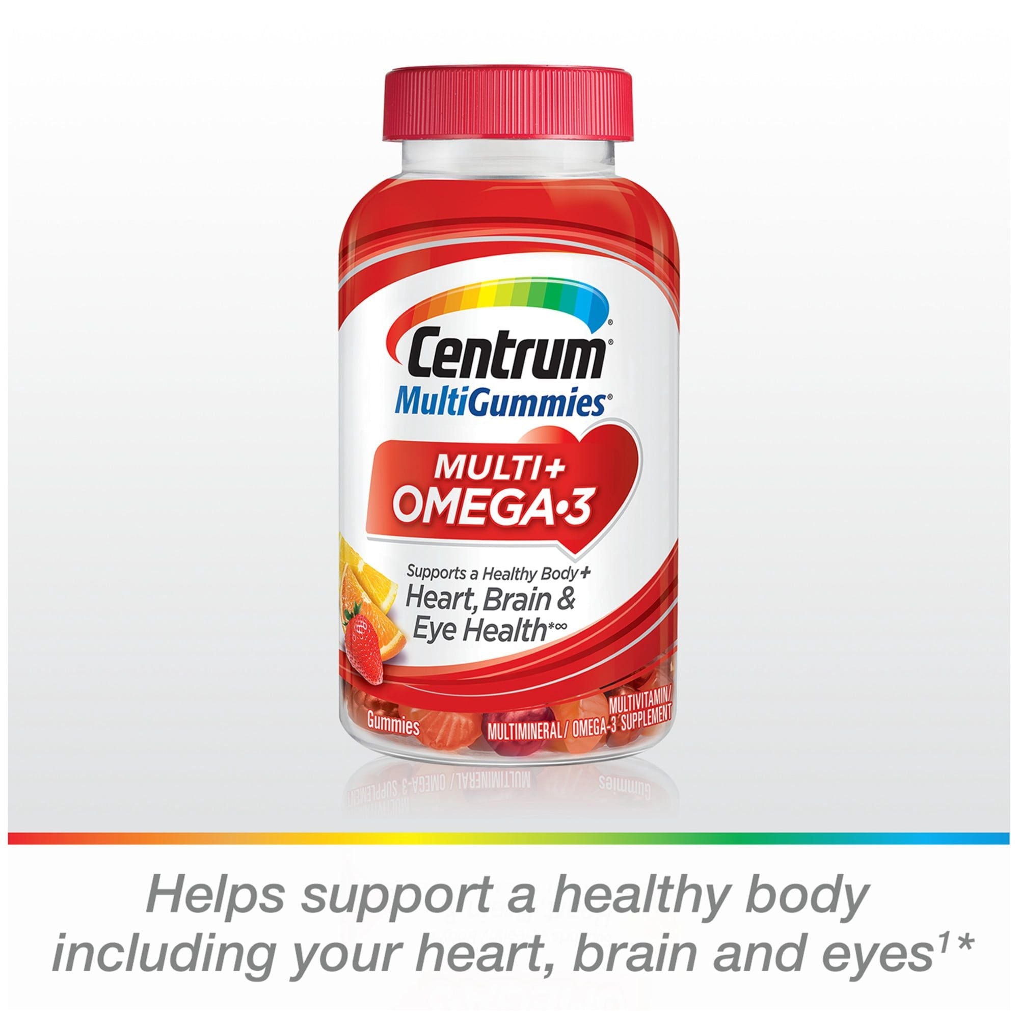 Centrum Adult Multivitamin With Omega 3 Gummies; Fruit Flavors; 100 Count EasyOptionXY LLC