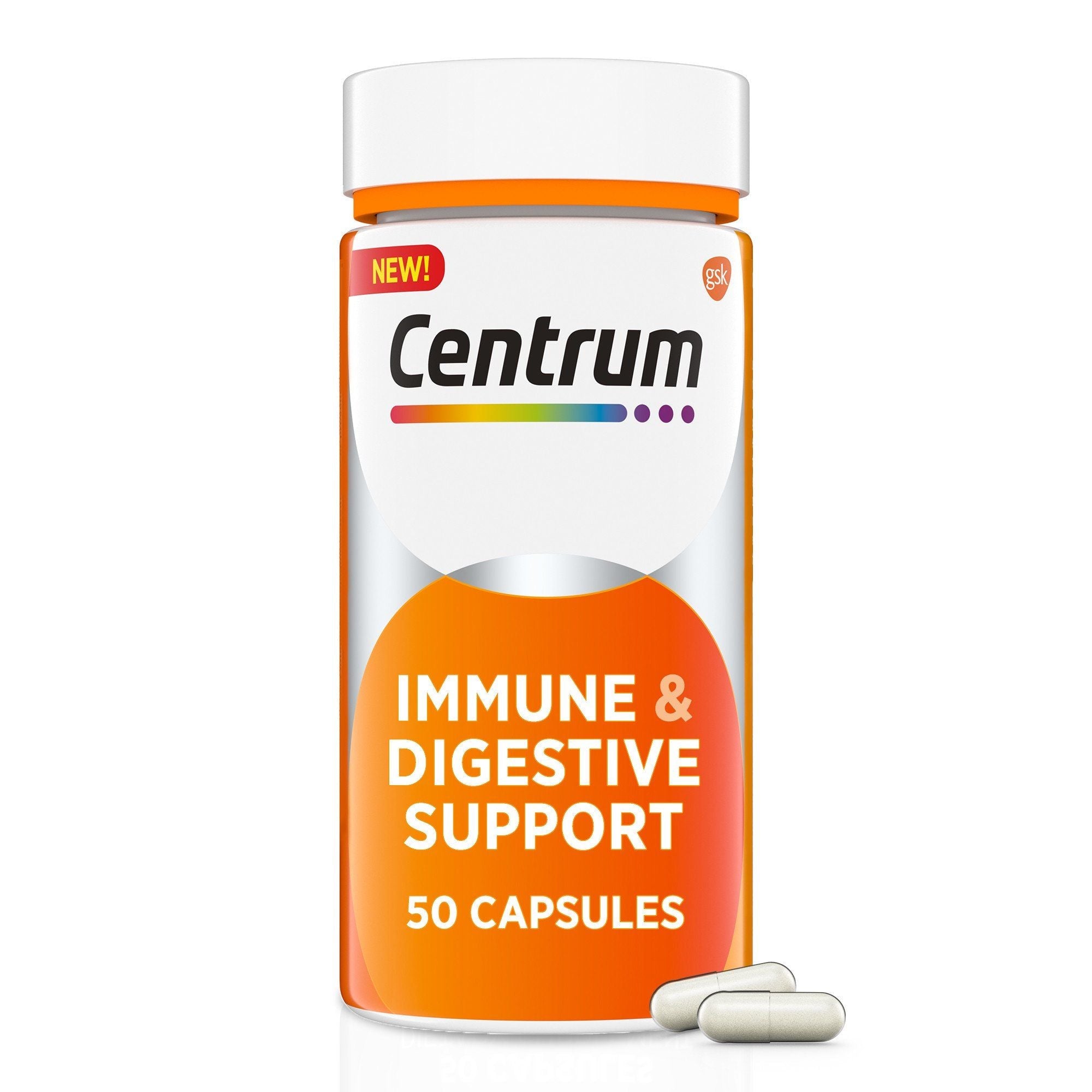 Centrum Immune and Digestive Support Probiotic Supplement Capsules; 50 Count EasyOptionXY LLC