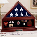Combination Flag Display Case Shadow Box, Flag Medal Pedestal. The Military Gift Store