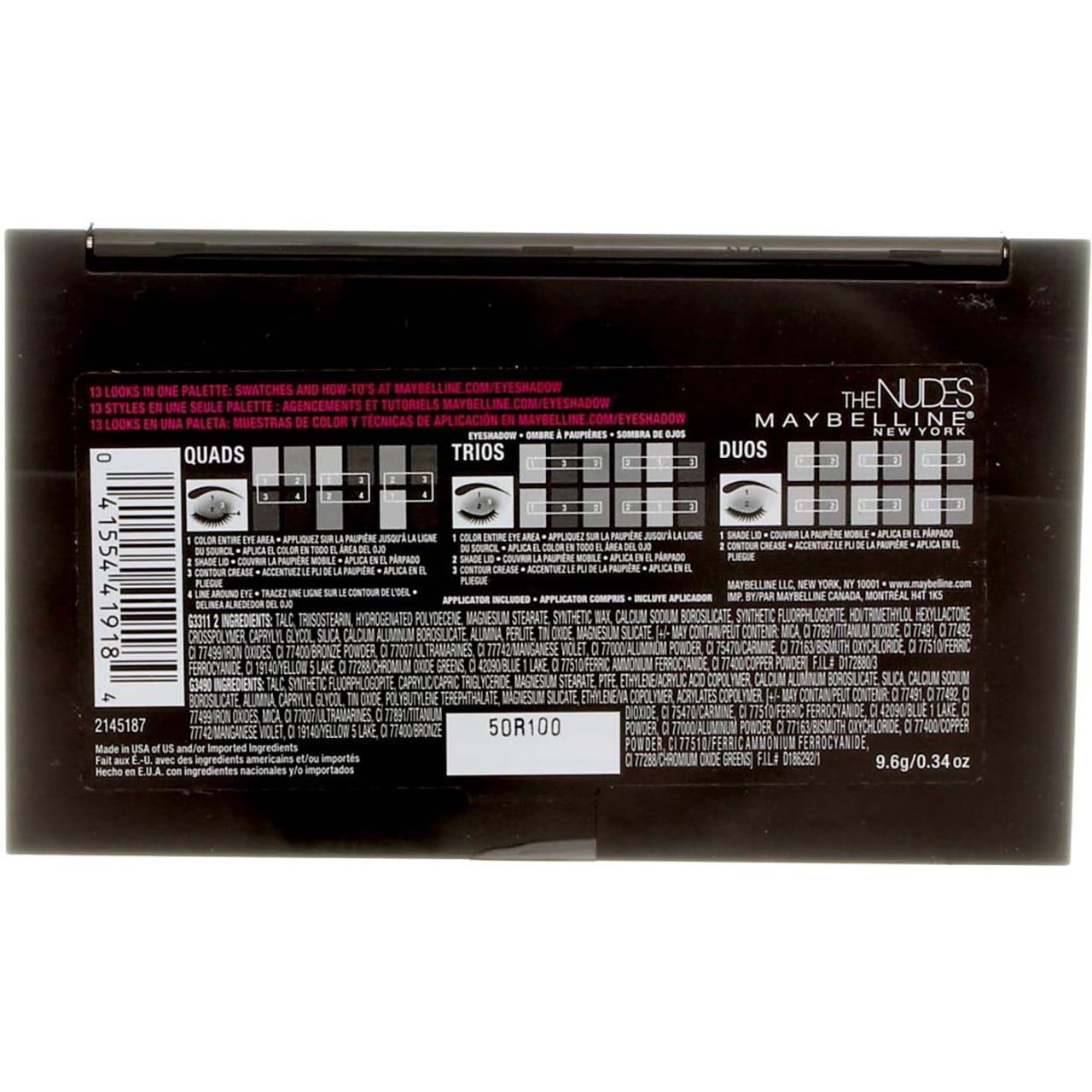 Maybelline Eyeshadow Palette, The Nudes, 12 Shade Palette