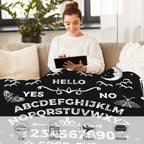 1pc Goth Blanket Funny Scary Skull Sun Moon Witch Black Throw Blanket For Adults Gothic Halloween Bedding Decor Gifts Soft Fluffy Flannel Blanket Throw Blanket Soft Blanket For Sofa Couch Office Bed Camping Travelling