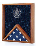 Award and flag display case display Case with Embossed Emblem The Military Gift Store