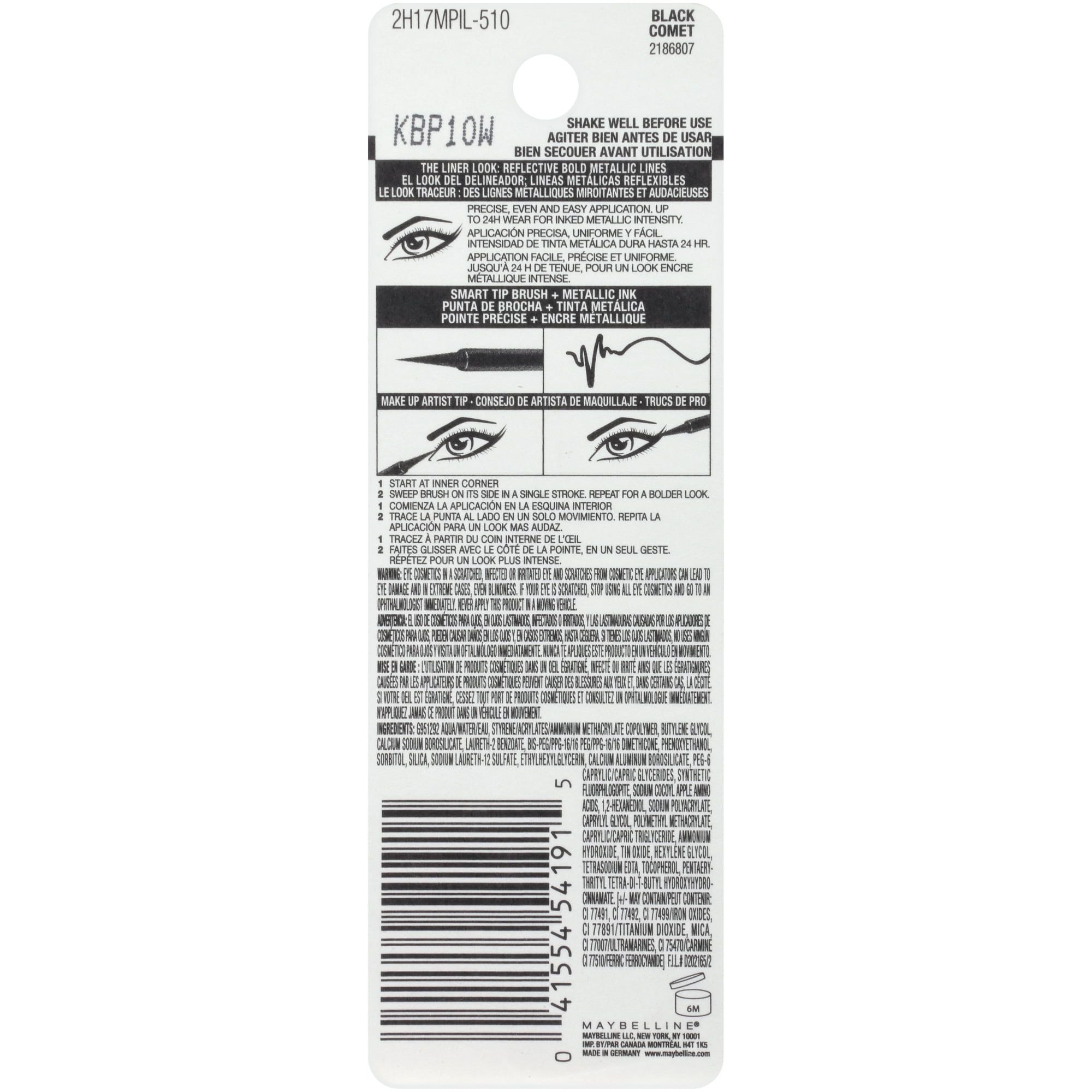 Maybelline Master Precise Ink Metallic Liquid Liner, Black Comet EasyOptionXY LLC