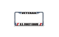 Metal Insert License Plate Frame Veteran U.S. Coast Guard Navy The Military Gift Store