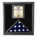 Flag and Certificate Case Black Frame, American Made - Black The Military Gift Store